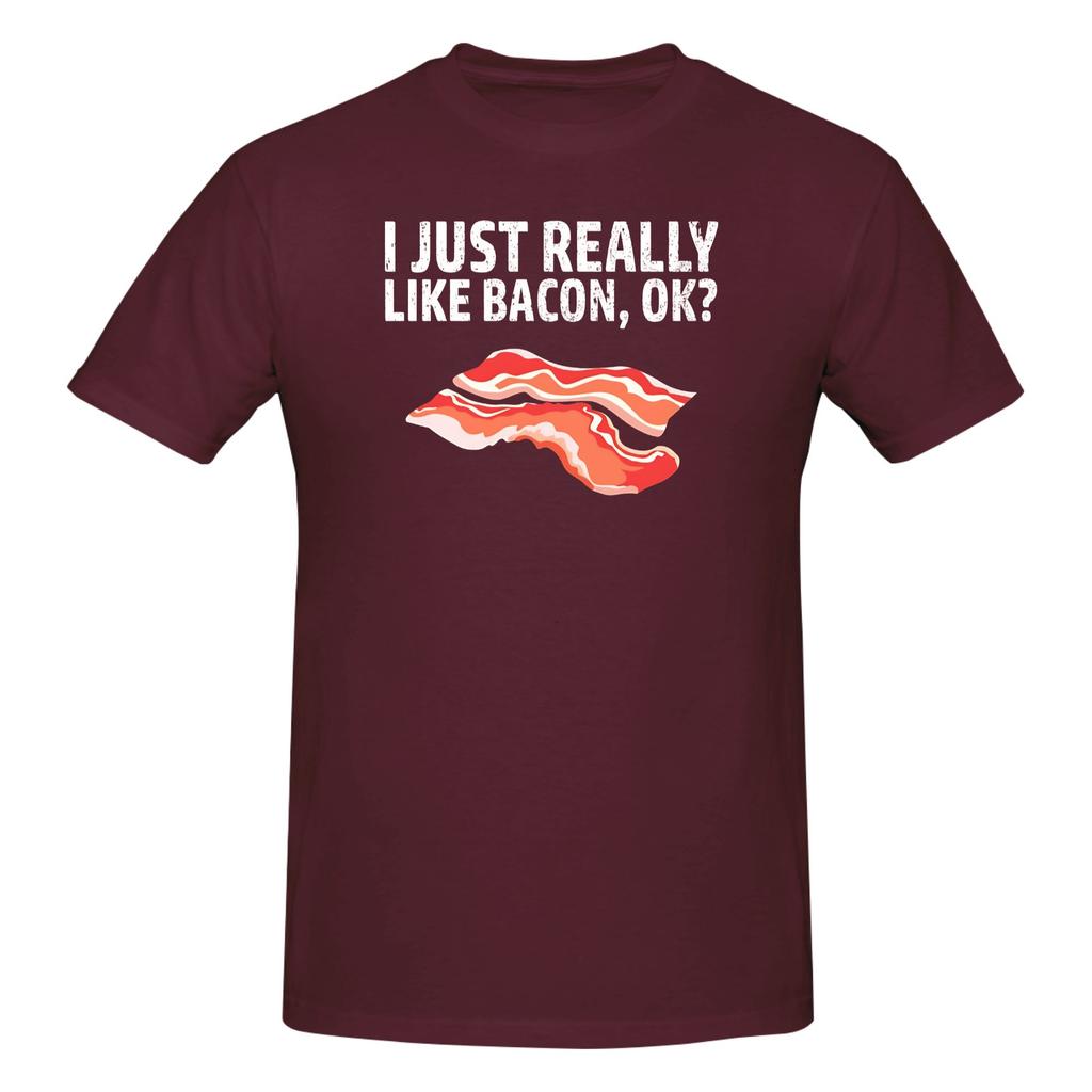 Piece Love Bacon Novelty Cotton TShirt I Just Really Like Tops Tees For Unisex