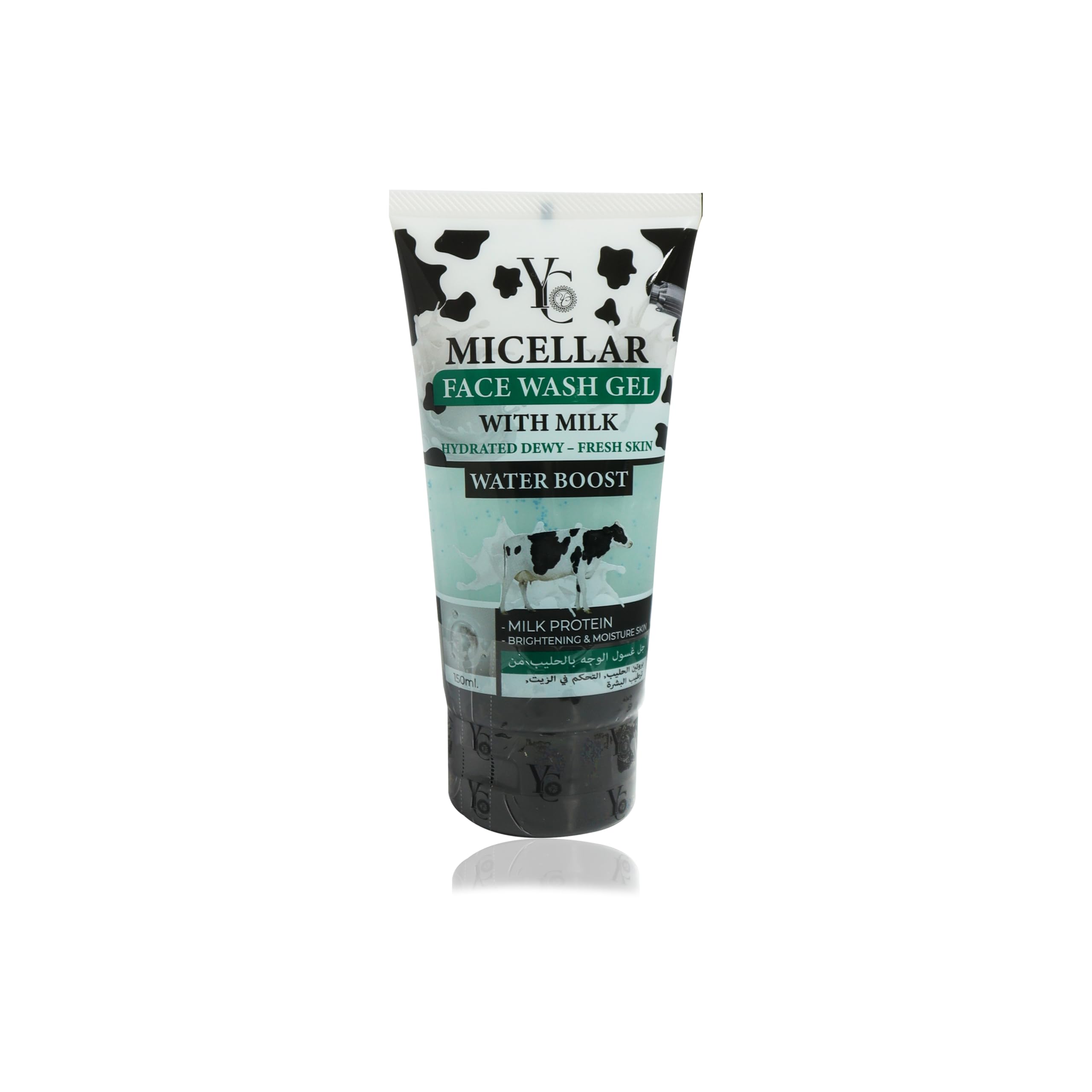 YC Micellar Face Wash Gel (150ml, Milk Protein - Brightening & Moisturizing Cleanser | Gentle Cleansing | Deep Hydration | Youthful Glow)
