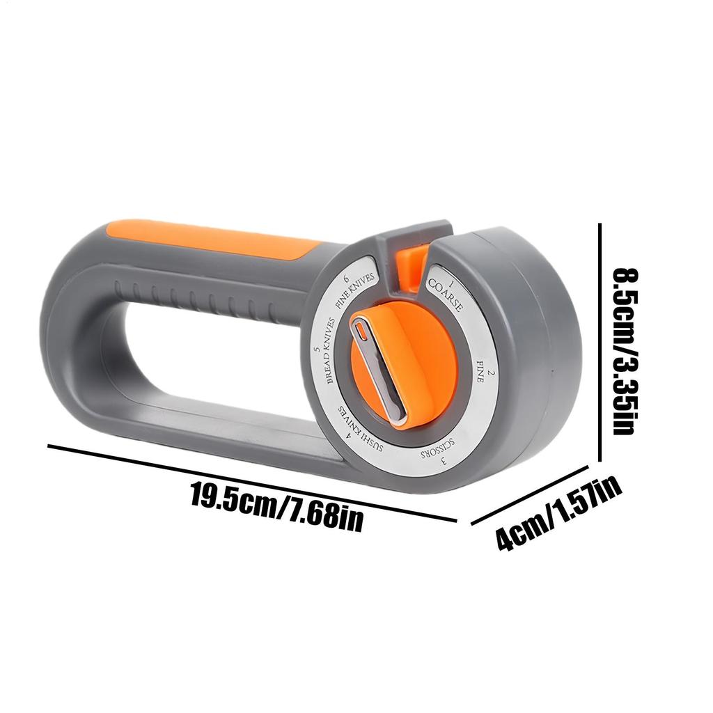 Scissor Sharpener 6-in-1 Adjustable Non-Slip Kitchen Gadgets Garden Tool Sharpener for Chef Home Indoor Outdoor Restaurant