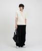 LEMAIN SECOND Oversized Washable Collared Cable Short Sleeve Knit [Ivory]