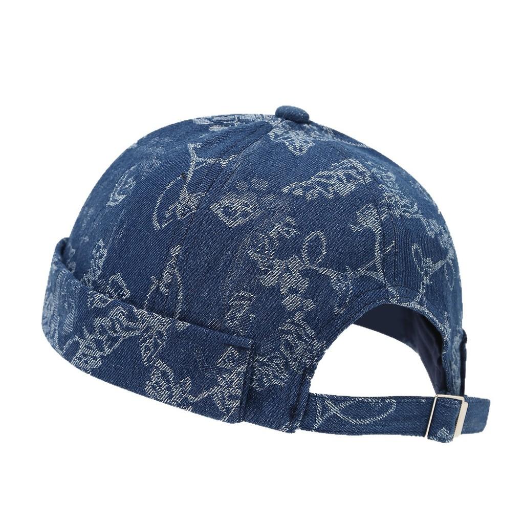 Port Style Denim Cap With Adjustable Fit For Casual Streetwear In All Seasons