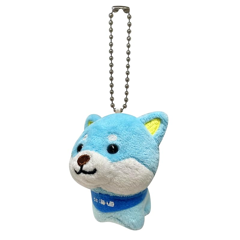 

[LamPlanning] Traveling Mameshiba key ring mascot ball chain back charm cute Fluffy dog Shiba Inu Mameshiba Healing (Blue pond version)