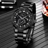 Classic Mens Quartz Watch And Bracelet Set With Alloy Strap For Business Casual Wear