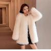 Automne et Hiver Nouveau Tempérament Dame Manteau en Fourrure Imitation Renard Haut de Gamme Mode Haut en Peluche pour Femme
