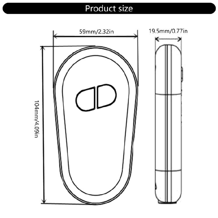 Interruttori a Mano a 2 Pulsanti Controller Sistema di Controllo Poltrona Reclinabile per Sedie Motorizzate Funzionamento Semplificato Design con Scocca in ABS