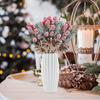 20PCS Artificial Pinecone and Berry Picks Faux Pine Tree Needles Branches Xmas Floral Picks for DIY Floral Arrangement Holiday Decor Red