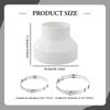 Ducting Reducer Increaser 6" To 4" with 2 Clamps Havc Pipeline Connector Accessory for Hotel System