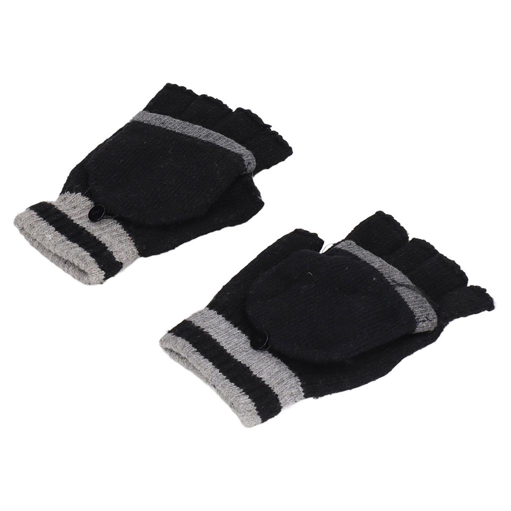 1 Pair USB Heated Knitting Gloves Half and Full Finger Double Sided Heating Winter USB Thermal Gloves for Typewriting 5V