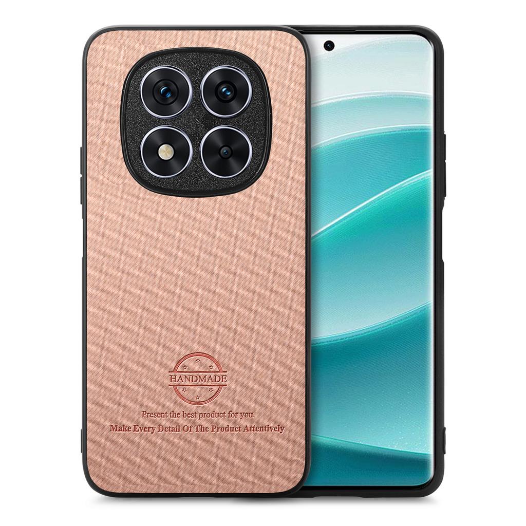 For Xiaomi Redmi Note 14 Pro 5G Leather Phone Back Cover with Cloth Texture