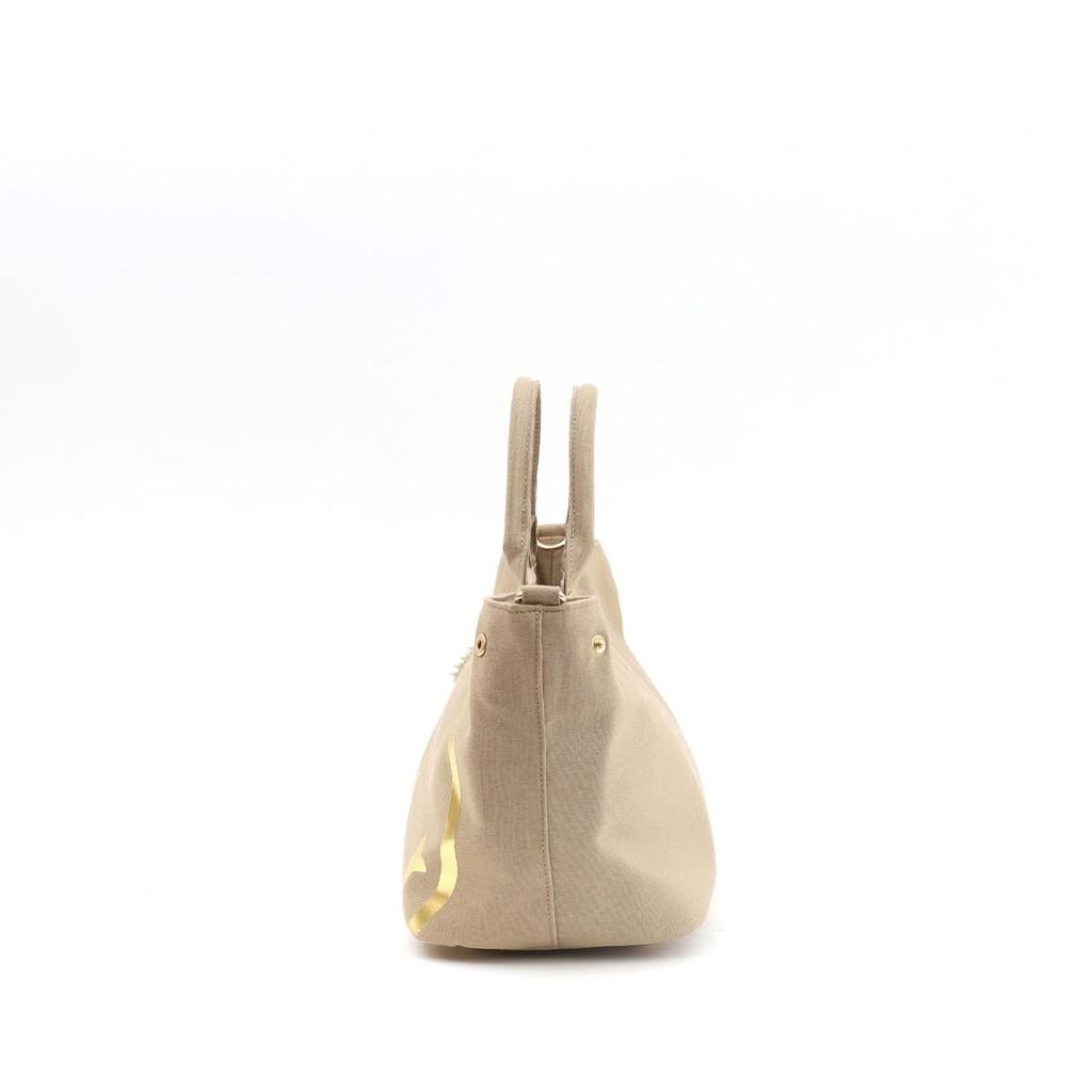 Cuco SMILEY Logo Perła x Nadruk Folią Torba Tote Dwustronna 2553111704 Beżowy (300)