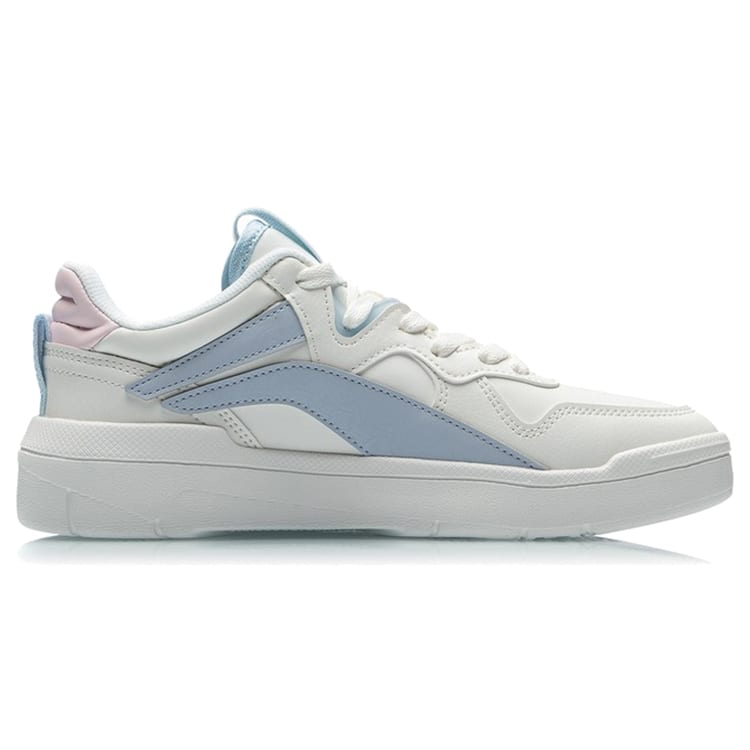 Li Ning Wave Superwave Lo Slip Resistant Breathable Lightweight Abrasion Resistant Skateboard Shoes Women's White Blue AECR004-3