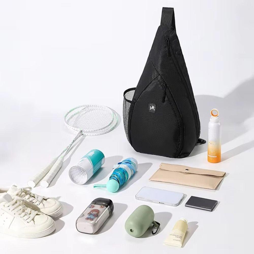Side Pocket Sports Sling Bag Large Capacity Tennis Should Bag Badminton Racket Bag Outdoor Sport