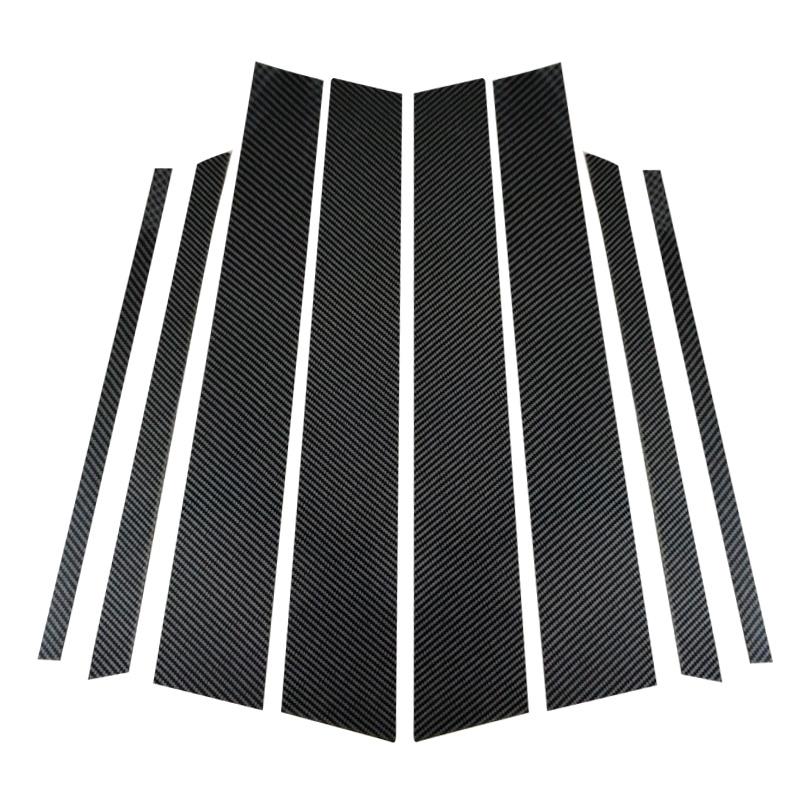

8Pcs Carbon Fiber Look Car Pillar Posts Door Stickers Trims Cover for Toyota Innova AN140 Kijang Innova 2016-2022 Accessories углеродного волокна черного