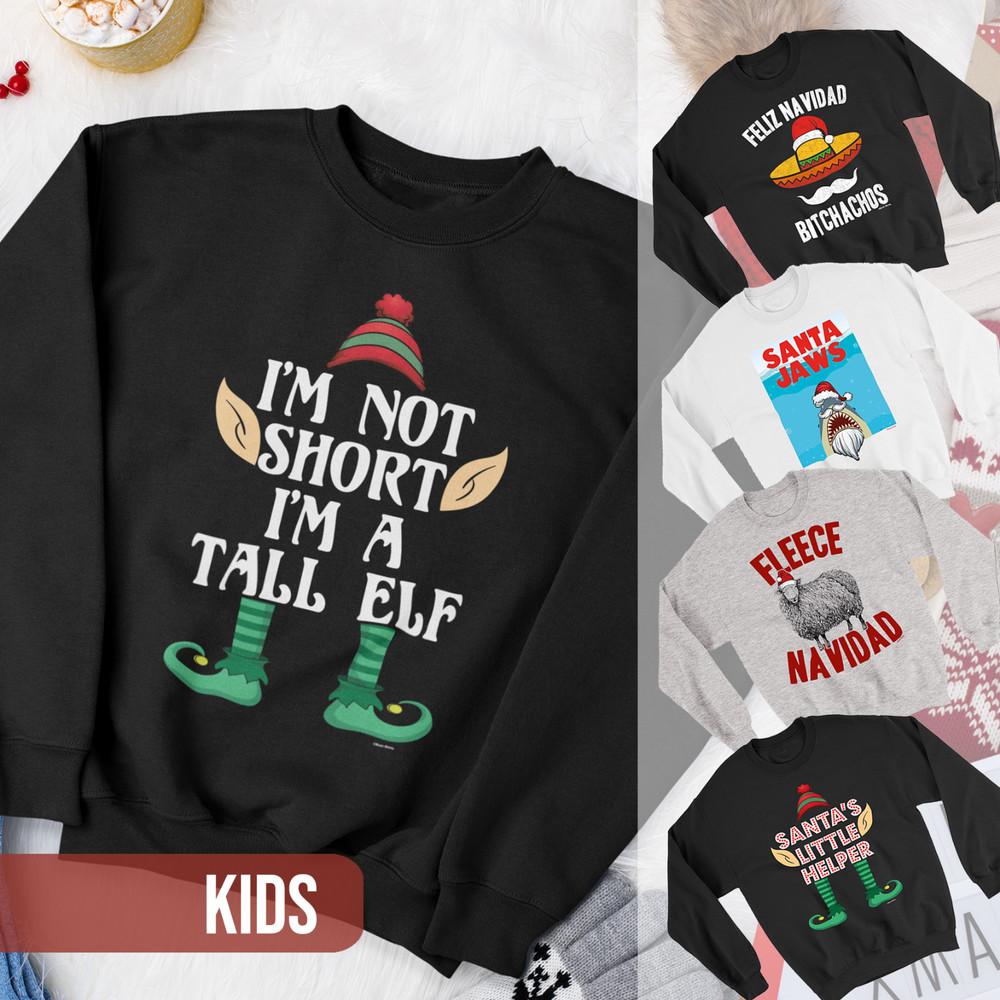 

Детский РОЖДЕСТВЕНСКИЙ День свитера Мальчики Девочки Свитер Носок Подарок Смешные Рождественские Дизайны 2XL