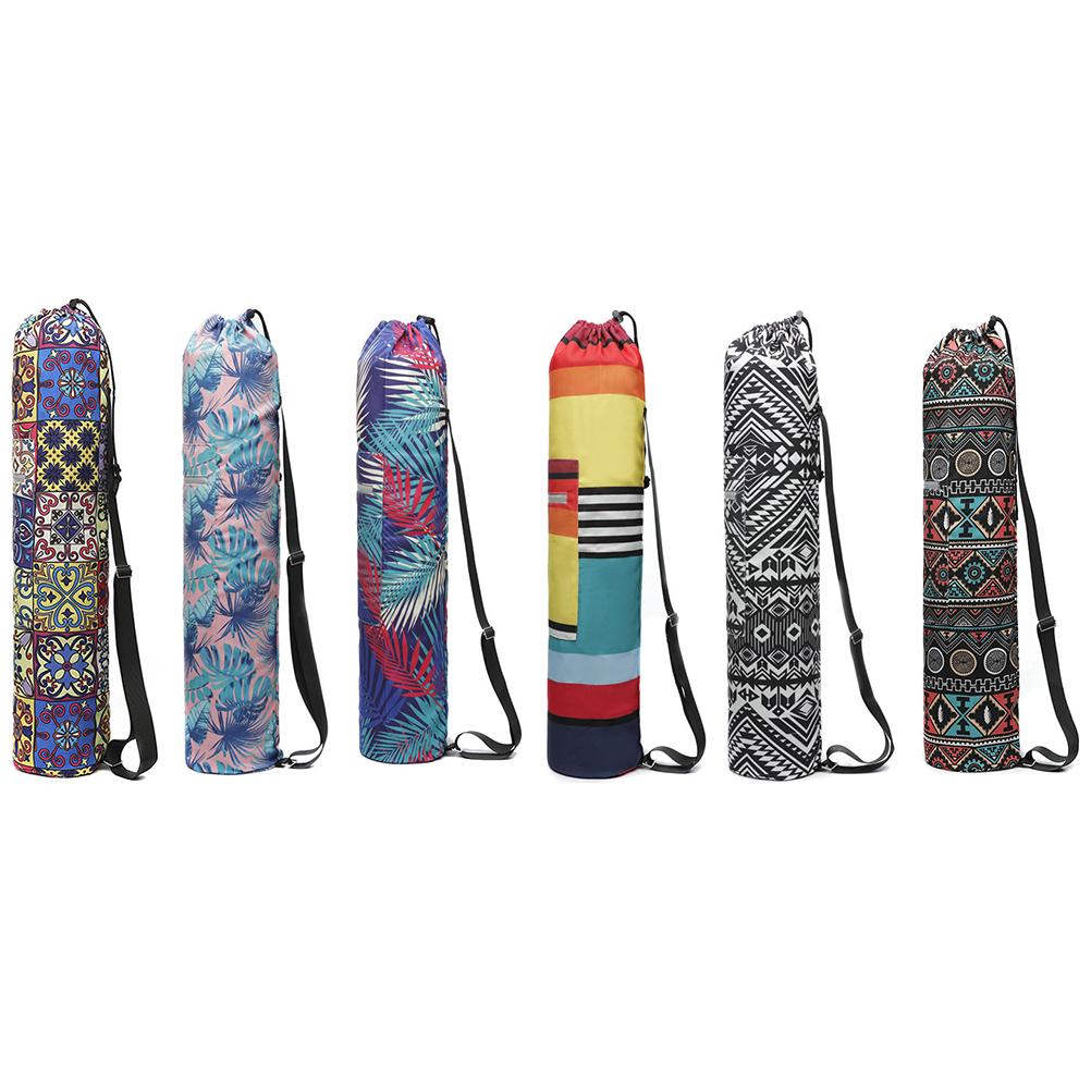 75*16cm Printed Canvas Yoga Mat Bag Carrier Sport Gym Bags Fitness Training Storage Case
