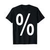 Percent Sign White On Both Sides from the Alphabet Series T Shirt Vintage Washed Soft Graphic Designer Clothes Streetwear