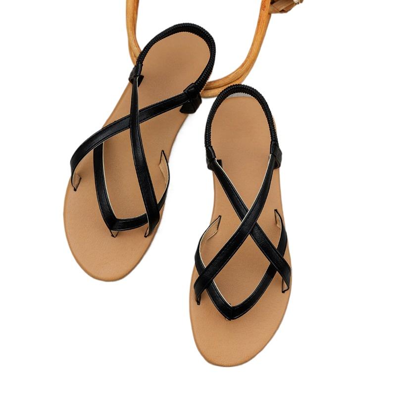 Fashion 2025 Fashion Ladies Shoes Pinch Toe Women's Sandals Summer New Plus Size Beach Light Comfortable Best Seller Flat Sandalszapatos