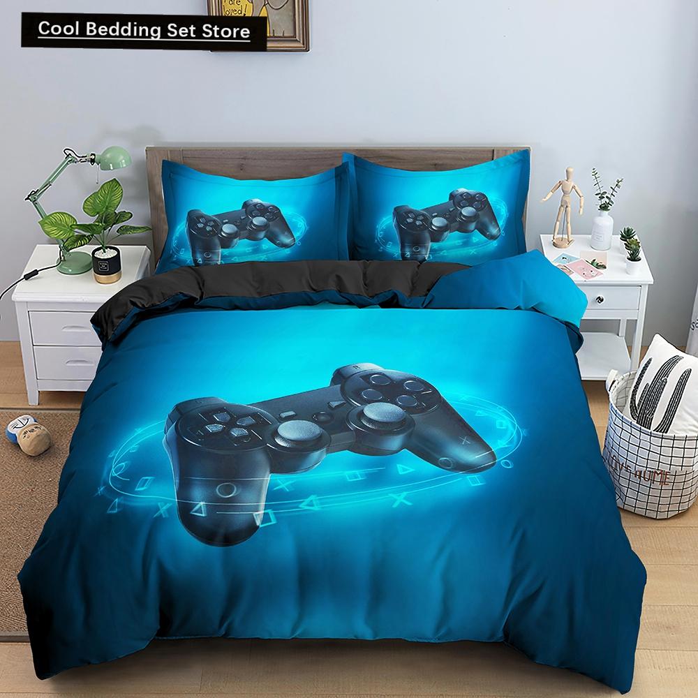 Game Bedding Set Soft Duvet Cover Set Comforter Bedding Quilt Cover with Pillowcase Kid Bedding Set 2/3pcs Polyester Quilt Cover