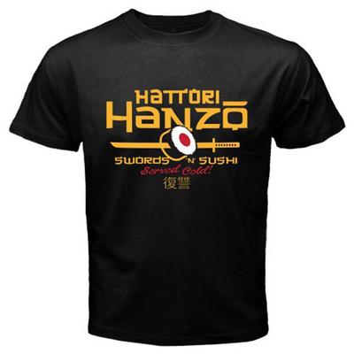 Hattori Hanzo Schwerter 'n Sushi Schwarzes T-Shirt