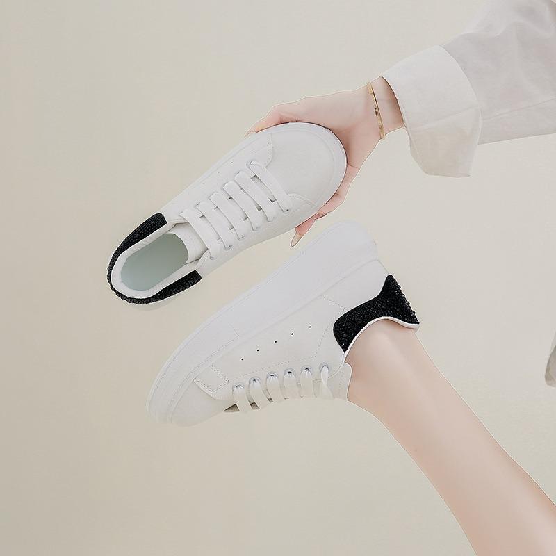 Summer new breathable little white shoes female students platform versatile casual sports board shoes 1