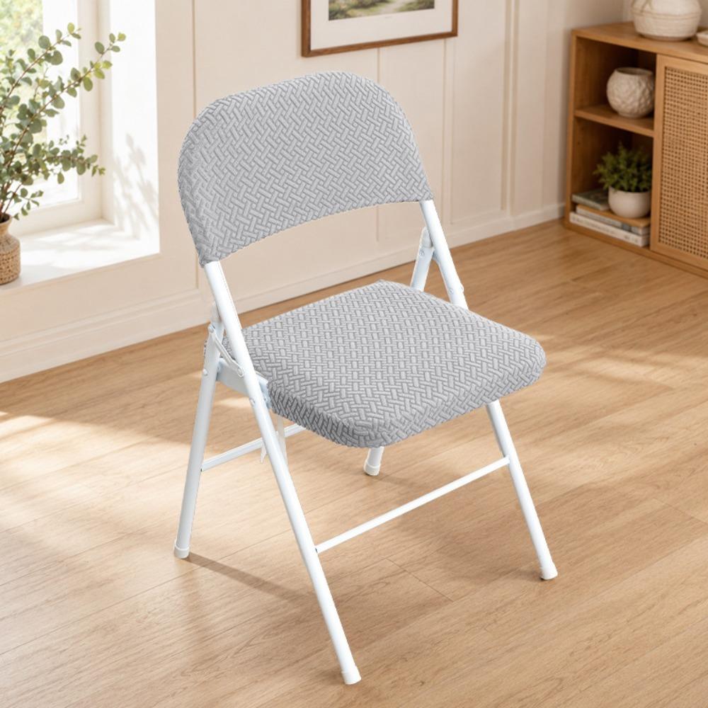 2PCS/SET Universal Elastic Folding Chair Cover Solid Color Dust-proof Chair Slipcover Removable Soft Stool Cover Home Decor