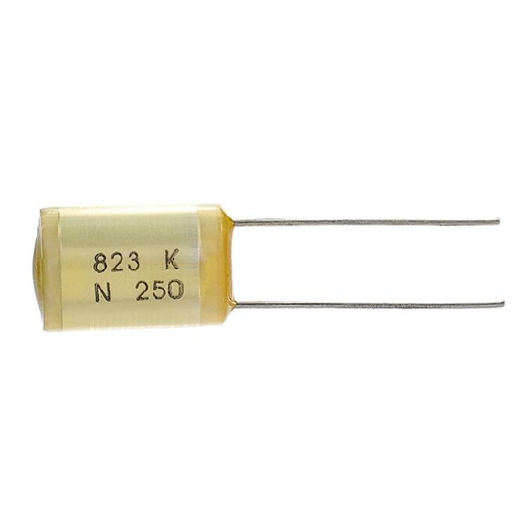 10Pcs Premium Capacitors 250V 823K with Two Metal Pins Easy Installation for Guitar Sound Output Quality Enhancement