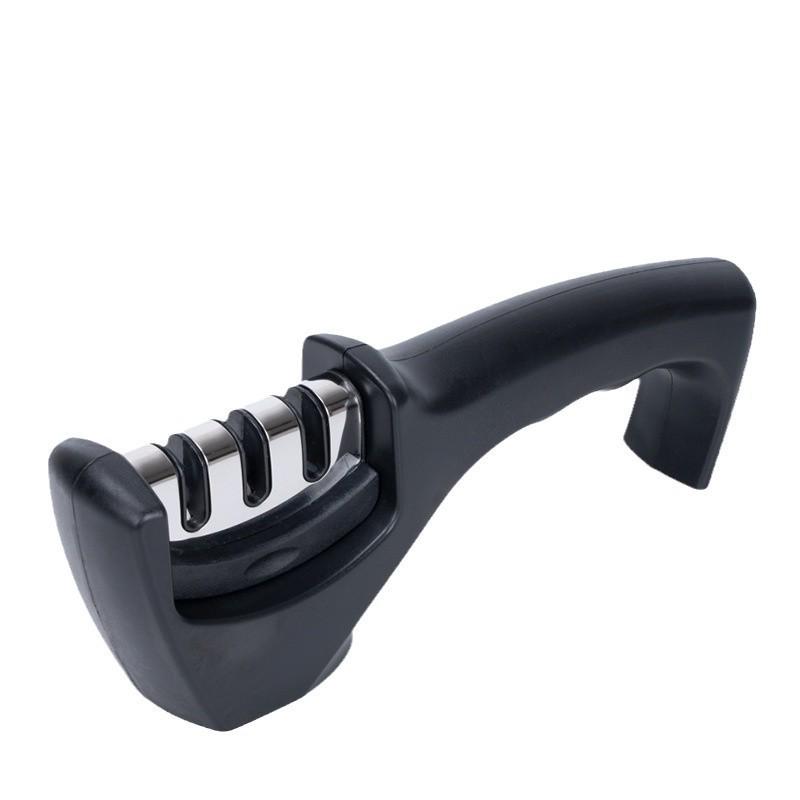 Detachable Non-slip Handheld 3-Stage Knife and Scissor Sharpening Rod with Fixed Angle