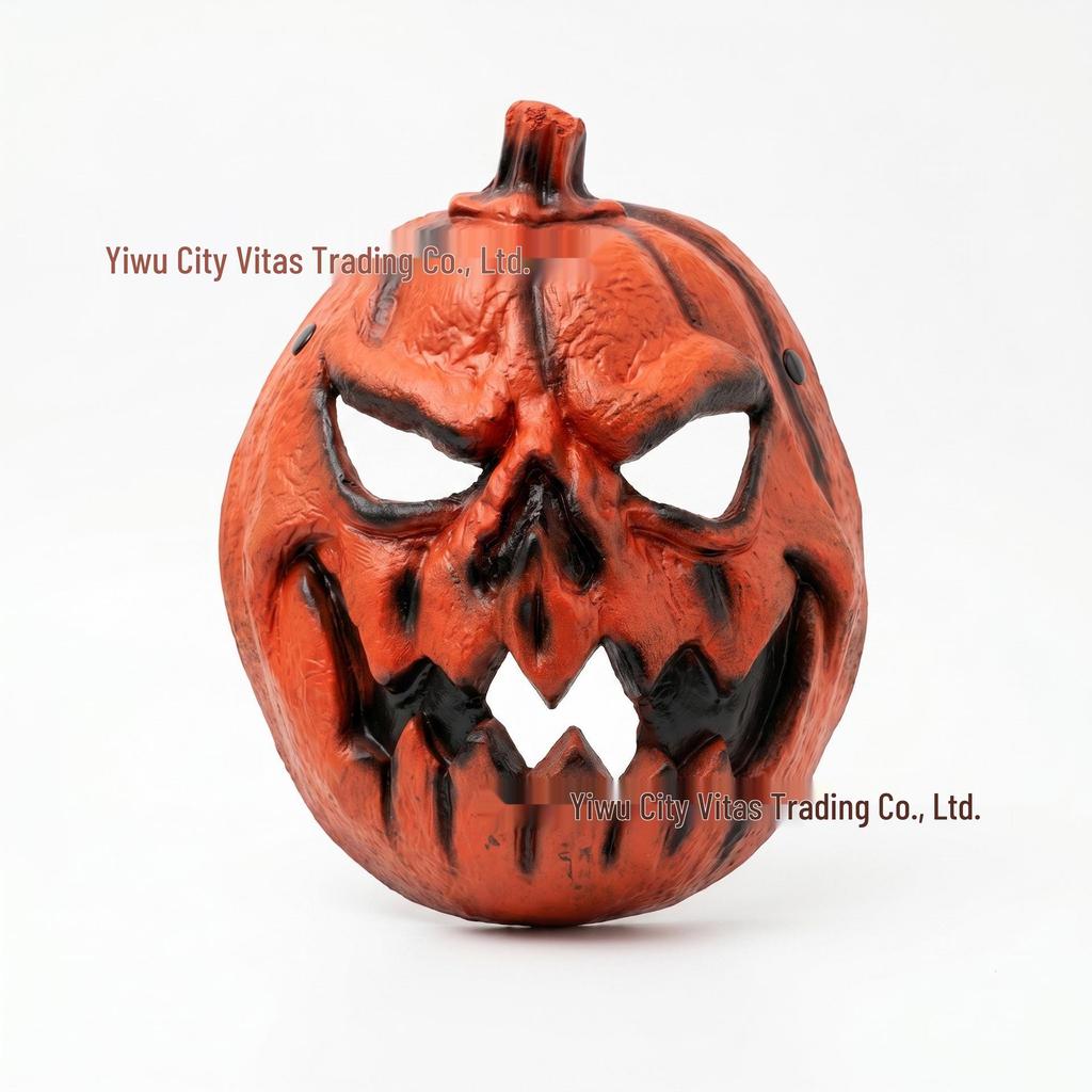 3D Halloween Pumpkin Head Mask: Horror Decoration for Carnival & Mardi Gras