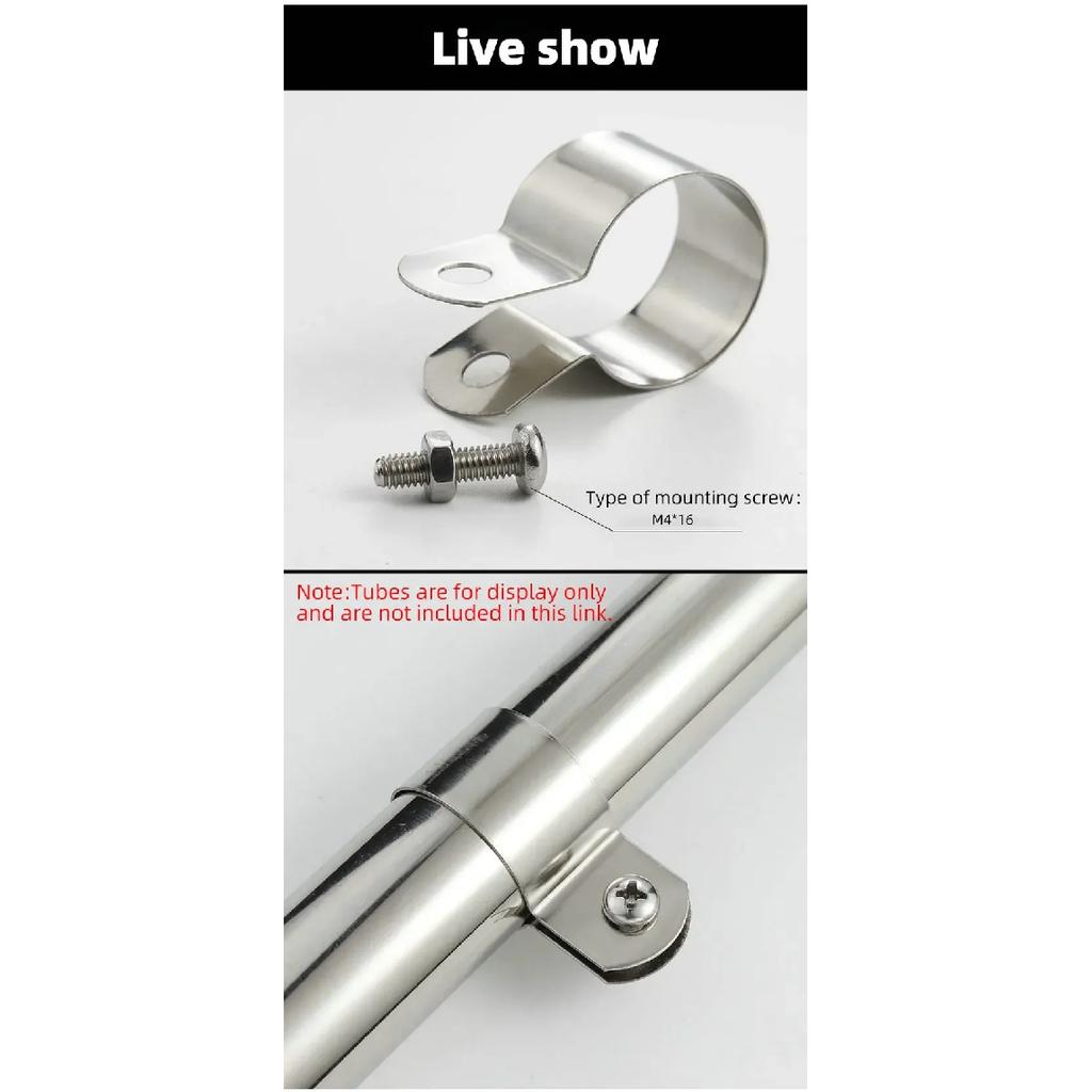 304 Stainless Steel 10-115MM Ohmic Grounding Pipe Clamp Horseback Clamp Bracket Pipe Buckle Hose Clamp