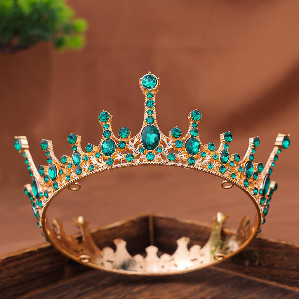 Der Braut Ganzer Kreis von Kronen Kopfschmuck Europäische und Amerikanische Strasskrone Haarschmuck Hochzeitskleid Geburtstag Haarband Accessoires