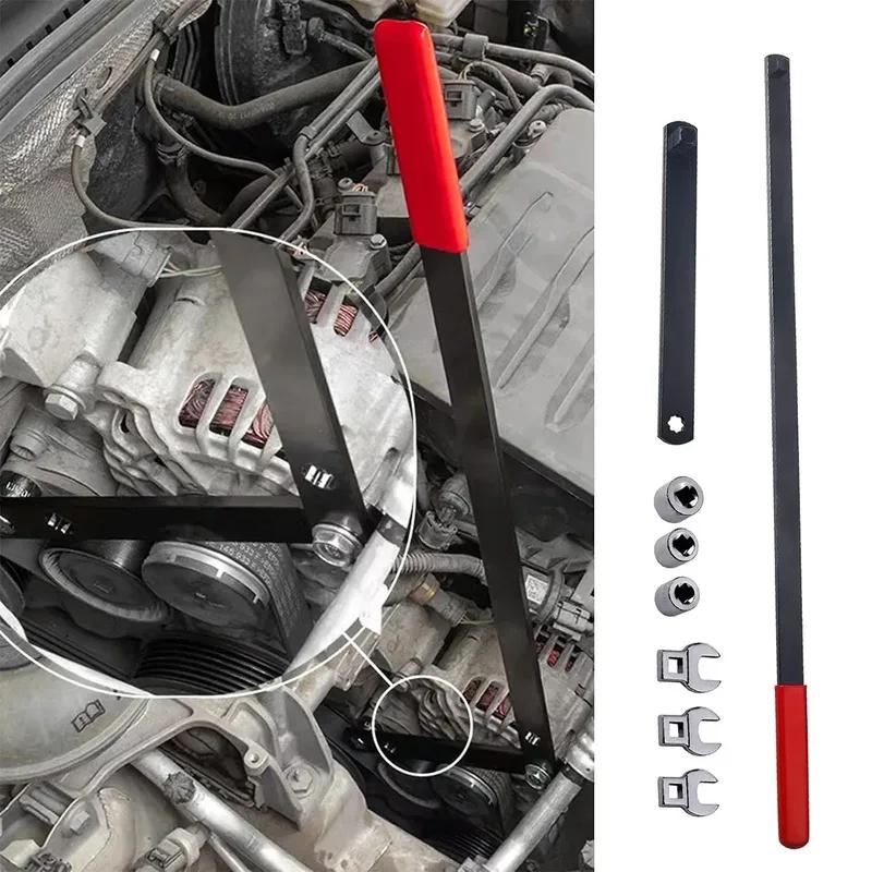 Universal Serpentine Belt Tensioner Tool Kit 8PC 3/8" & 1/2" Drive Adjustable Wrench Hot Sell for Automotive Repair