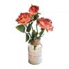 Burnt Edge Rose Imitation Oil Painting for Car Interior Decoration – Cup Holder Floral Ornament