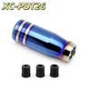 Aluminum Alloy Car Gear Shift Knob Burnt Gradient Finish Anti-Scratch Durable for Universal Auto Modification