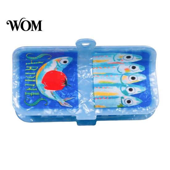Shark Clip Ponytail Holder Wide Opening Hair Claw, Summer Sardine Can Design for Thick Clip, Ocean-Themed Beach Vacation Accessory Non-slip Claw