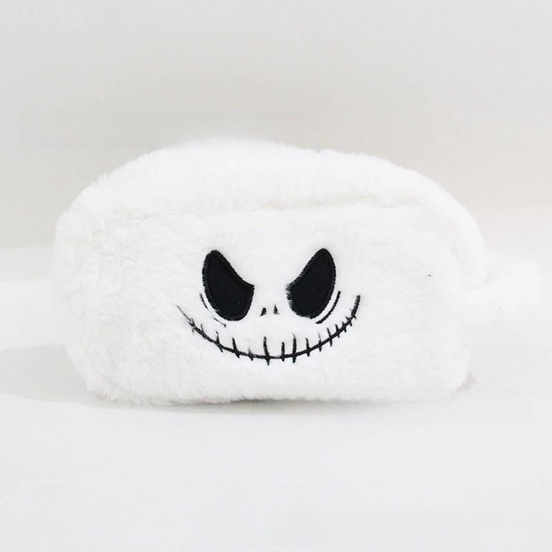 Jack Halloween Plush Makeup Bag With Zipper Storage For Students And Daily Use