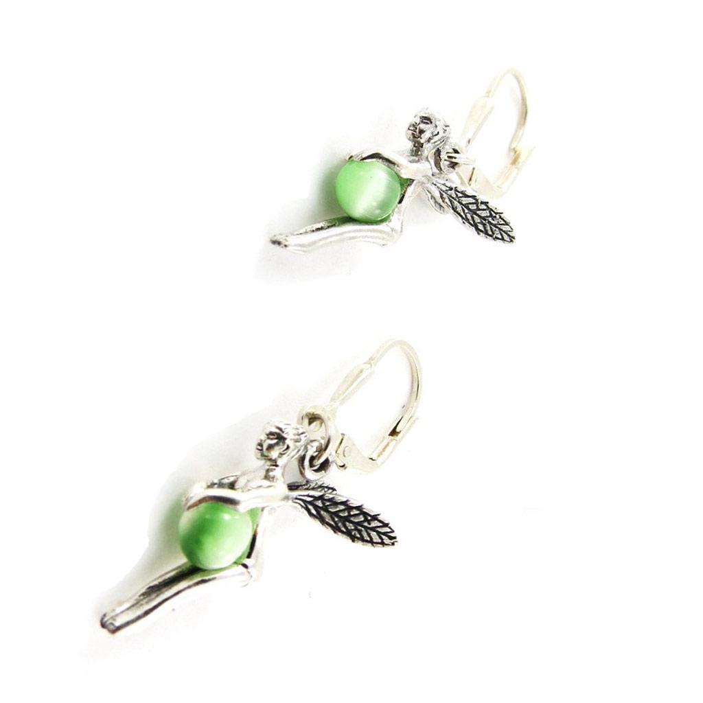 Les Trésors De Lily [C7562] - Silver Sleepers 'Tinkerbell' Silbergrün - 15x20 mm