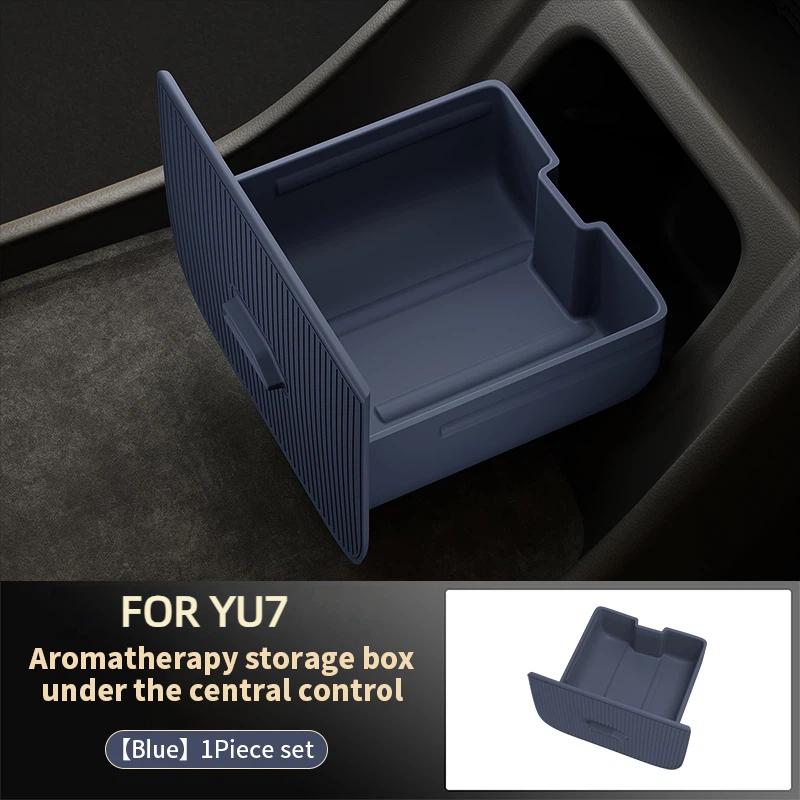 Custom Silicone Storage Box Cover For Xiaomi Yu7 2025 2026 Storage Box Center Hidden Box Organizer Interior Accessories