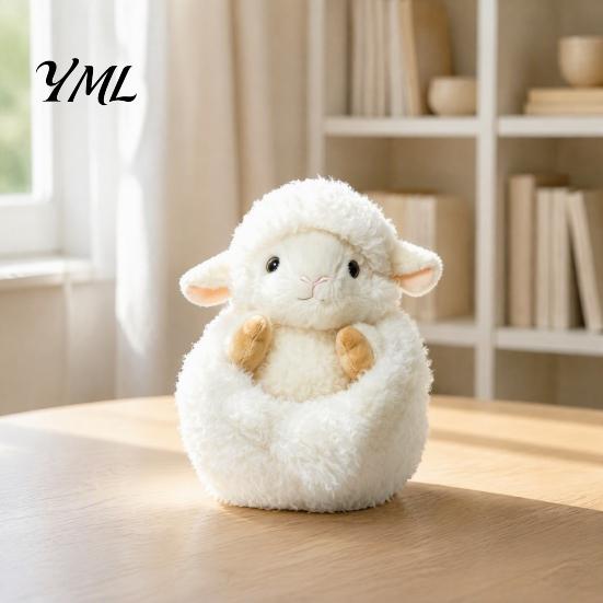 Birthday Present for Children Soft Stuffed Animal Wristlet Keychain, Fluffy Plush Sheep Hedgehog Bag Washable Small Ornament Charm, Cute Accessory