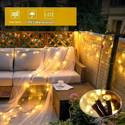 50/100 LEDs Solarbetriebene Lichter IP65 Wasserdicht 8 Beleuchtungsmodi Lichterketten Geeignet Für Garten Weihnachten Hochzeitsdekoration