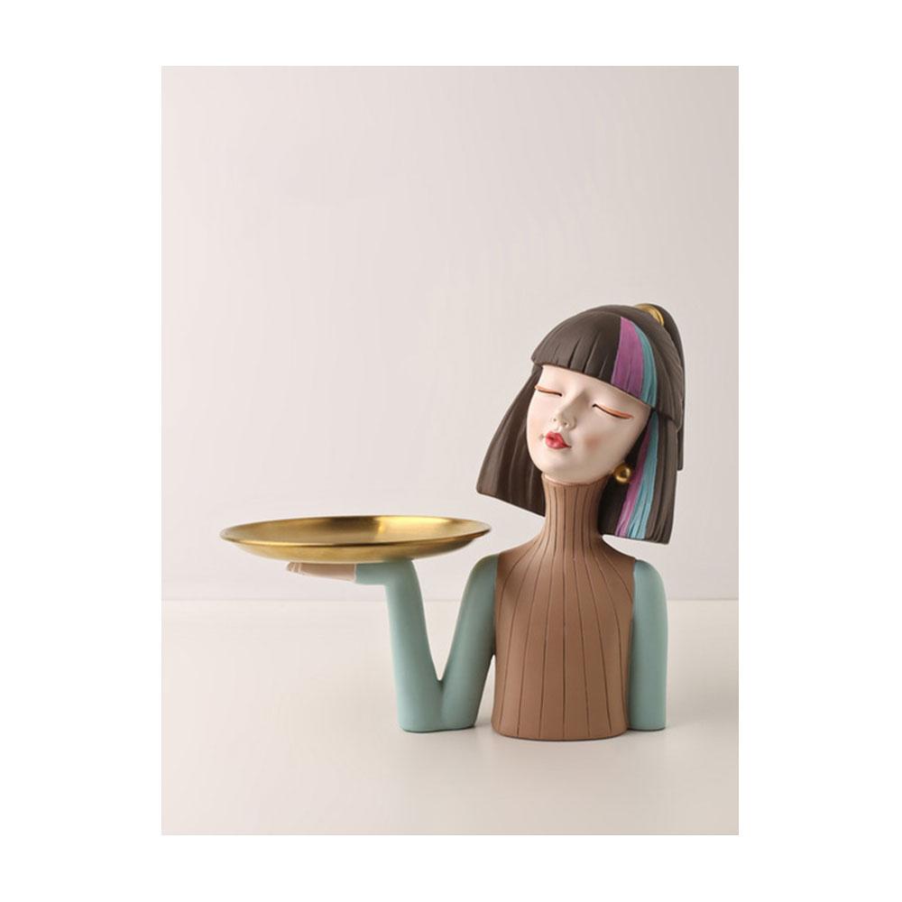 Harz Mädchen Kunst Wohndekor Dekoration Zimmer Figuren Für Innen Schreibtischzubehör Kawaii Statue Skulpturen Nordisch Wohnen