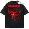 Anime Yu Gi Oh Slifer the Sky Dragon Manga Vintage Washed T-shirt Oversized High Quality Cotton Streetwear Men Women Clothing