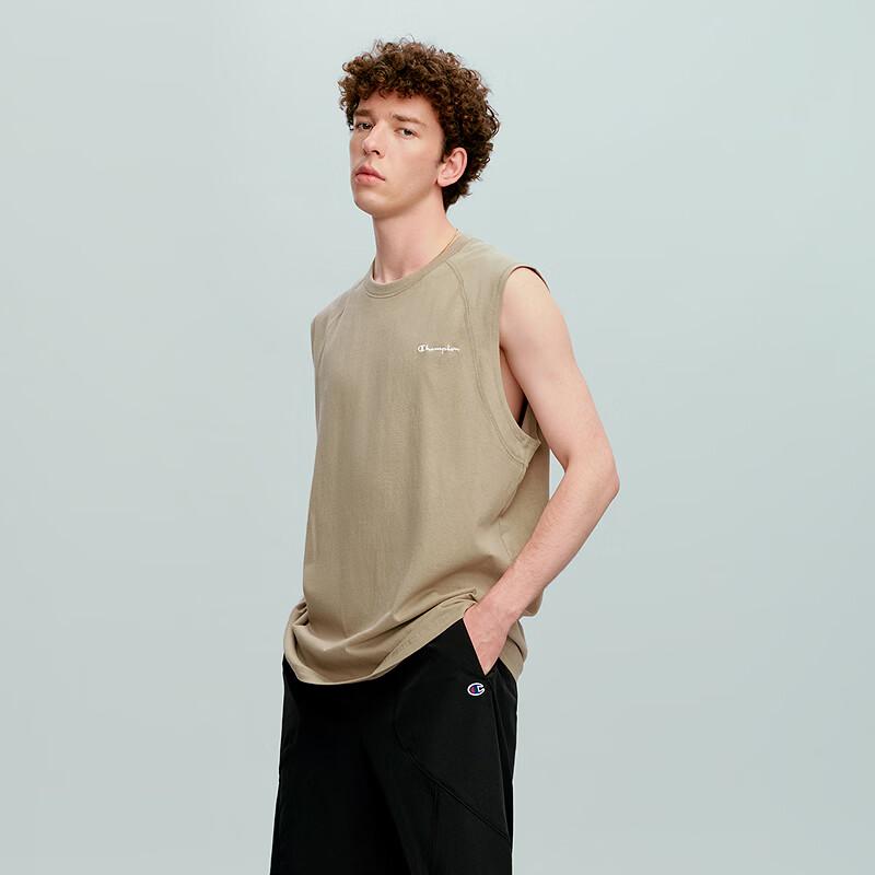Champion Unisex Embroidered Logo Sleeveless Cotton T-Shirt