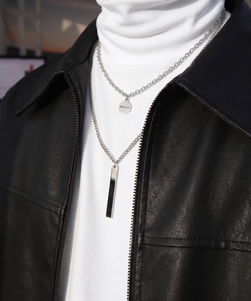 Bassclef Men'S Necklace Stick Chain Clef Stick Set C Nec