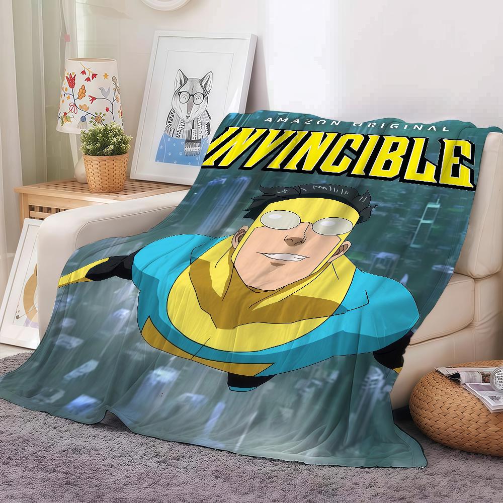 

Аниме I-Invincible Мультяшное одеяло Теплое и мягкое Подходит для спальни Гостиной Дивана Кровати Офиса Путешествий Кемпинга 30x40in