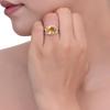 Citrine Gemstone Ring: 925 Sterling Silver Statement Ring