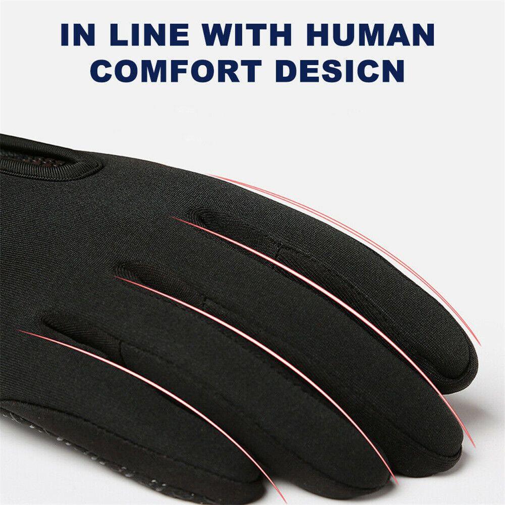 Non-Slip Cycling Gloves Warm Waterproof Gloves Outdoor Touchscreen Mitten  Skiing