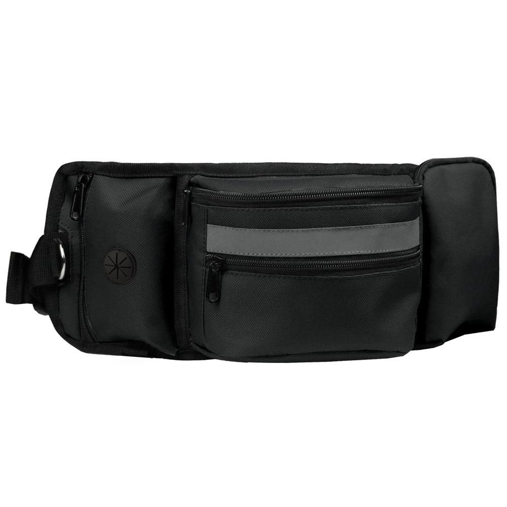 Multifunctional Outdoor Pet Training Waist Bag Cat And Dog Snack Bag Dog Walking Running Training Accessory чёрный