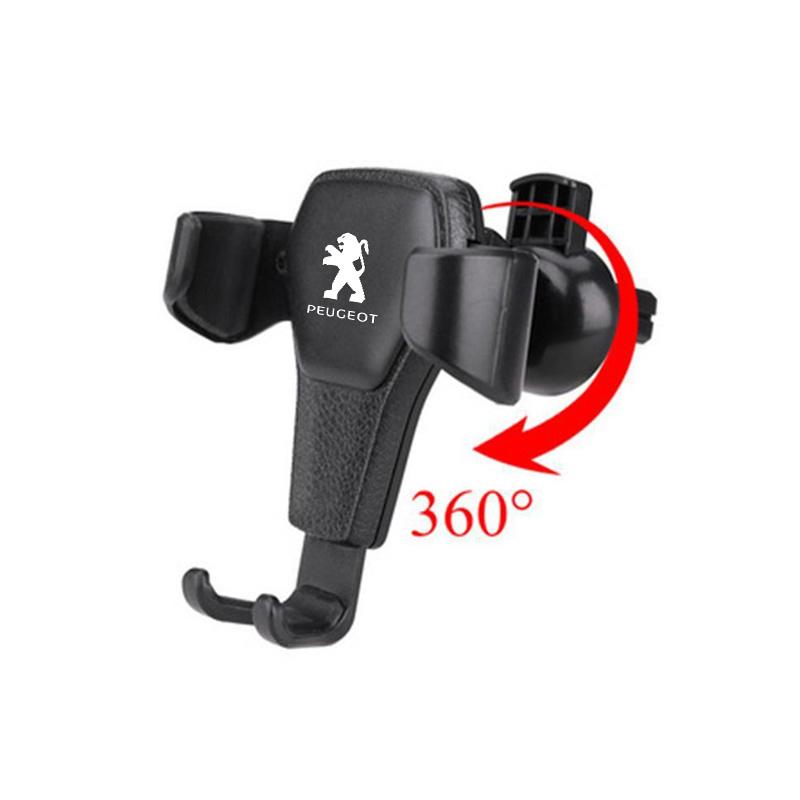 Car Gravity Mount GPS Mobile Phone Holder Vent Clip For Peugeot 206 301 307 308 3008 207 208 407 508 2008 408 4008 106 107 205
