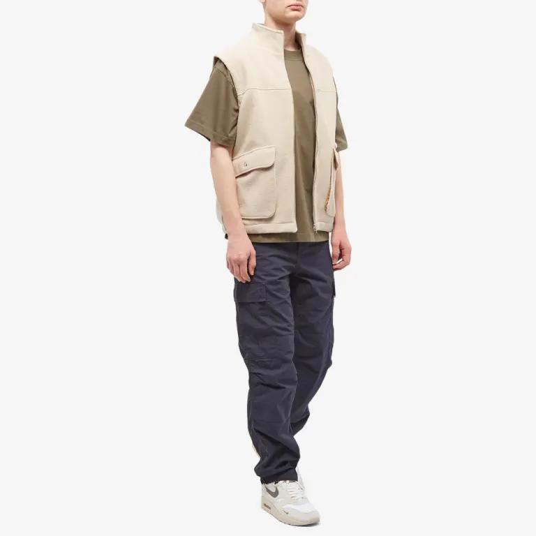 Carhartt WIP SS23 Solid Color Letter Print Crew Neck Short Sleeve T-Shirt Men Tops Yellow Brown I031373-1FF-XX