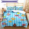 3pcs Bubble Guppies Bedding Set Duvet Cover Closure Includes 1 Duvet Cover & 2 Pillowcases, Soft and Comfortable for All Seasons.